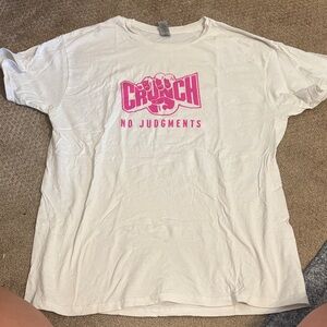 Gildan White Heavy Cotton T‑Shirt with Gray Neck Tag